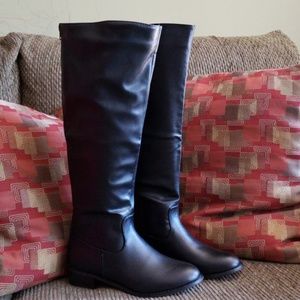 Black tall boots